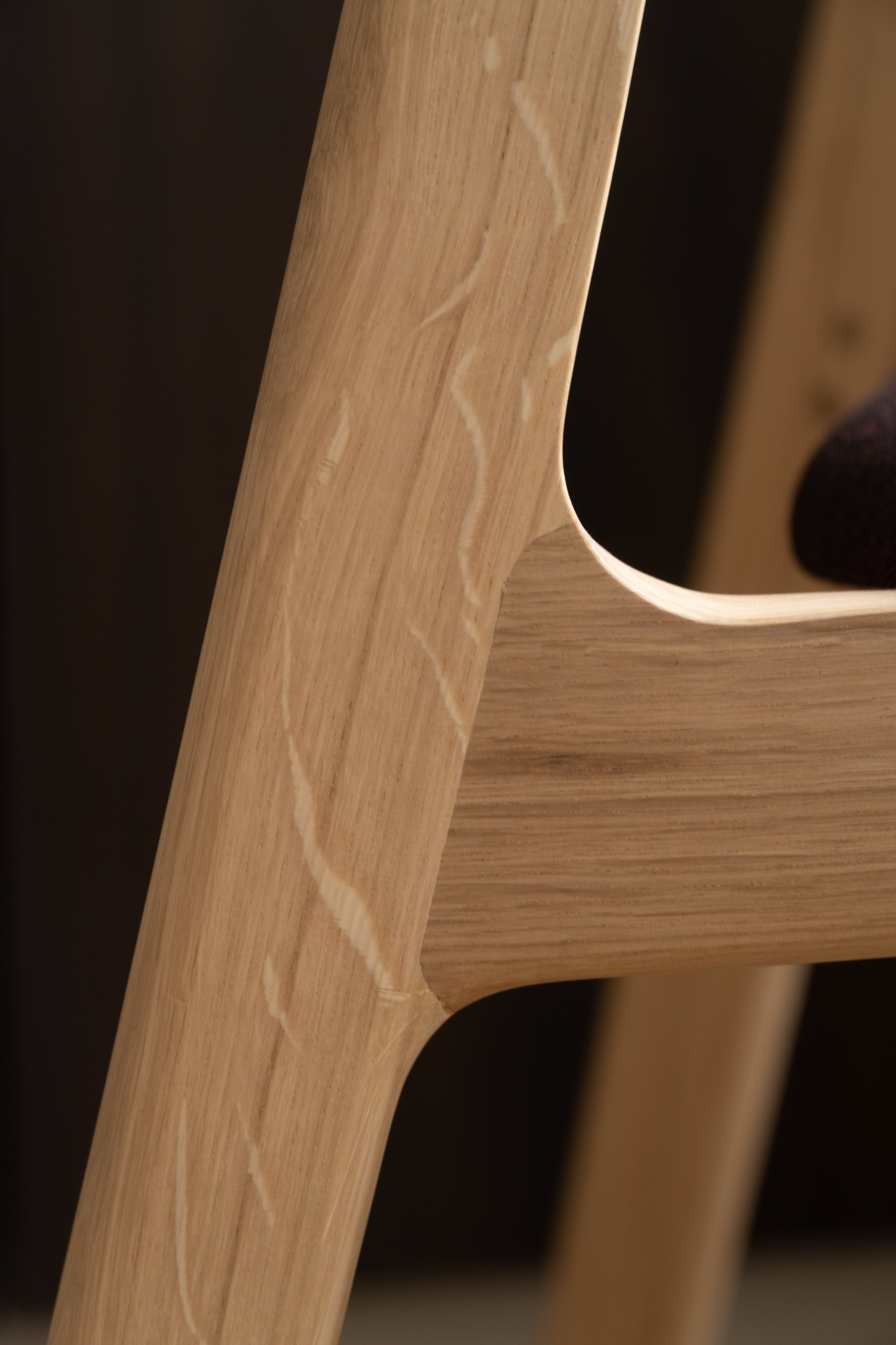 Ubu Chair half upholstered