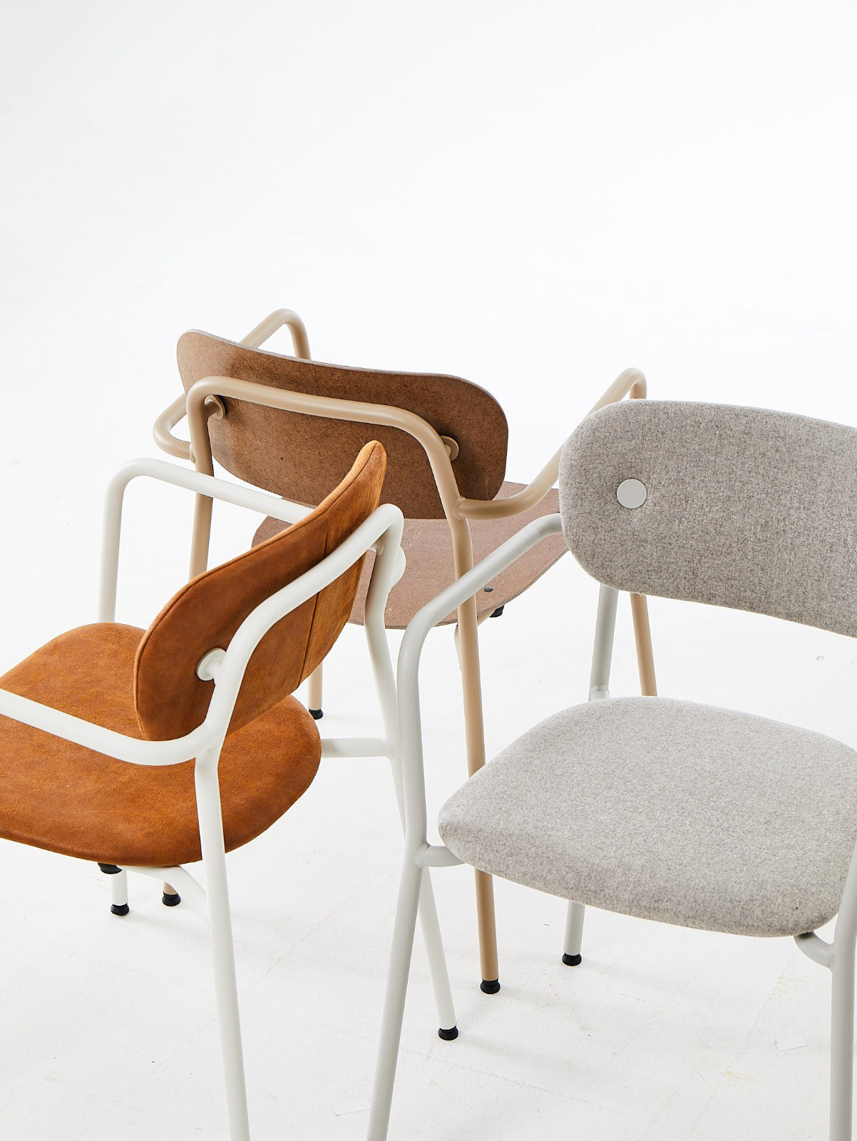 Rebel Chair Half Upholstered with arms